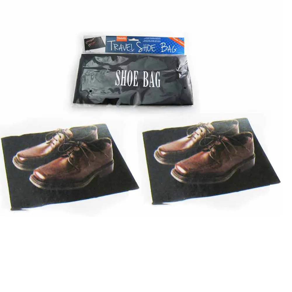 24 Lot Travel Shoe Bags Luggage Black Bag Golf Suitcase Storage Case Pack Save !