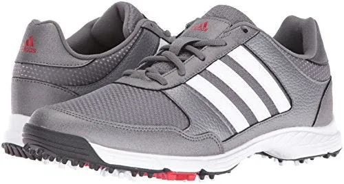 adidas Men's Tech Response Golf Shoe, Iron Metallic/White, 12 M US