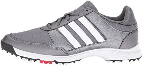 adidas Men's Tech Response Golf Shoe, Iron Metallic/White, 12 M US