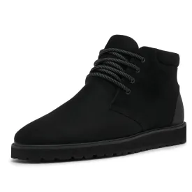 Black Men's Casual Lace Up Suede Boots Dessert Chukka Sneaker-the Maple