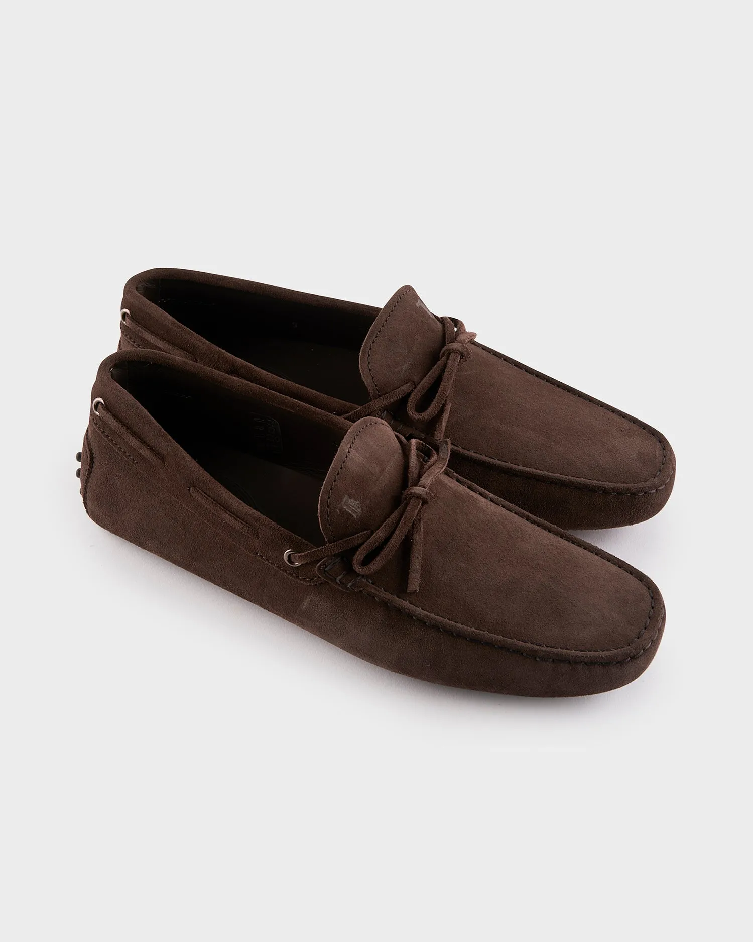 Brown Suede Gommini Driving Shoes