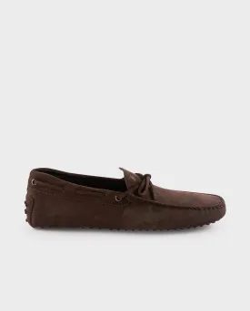 Brown Suede Gommini Driving Shoes