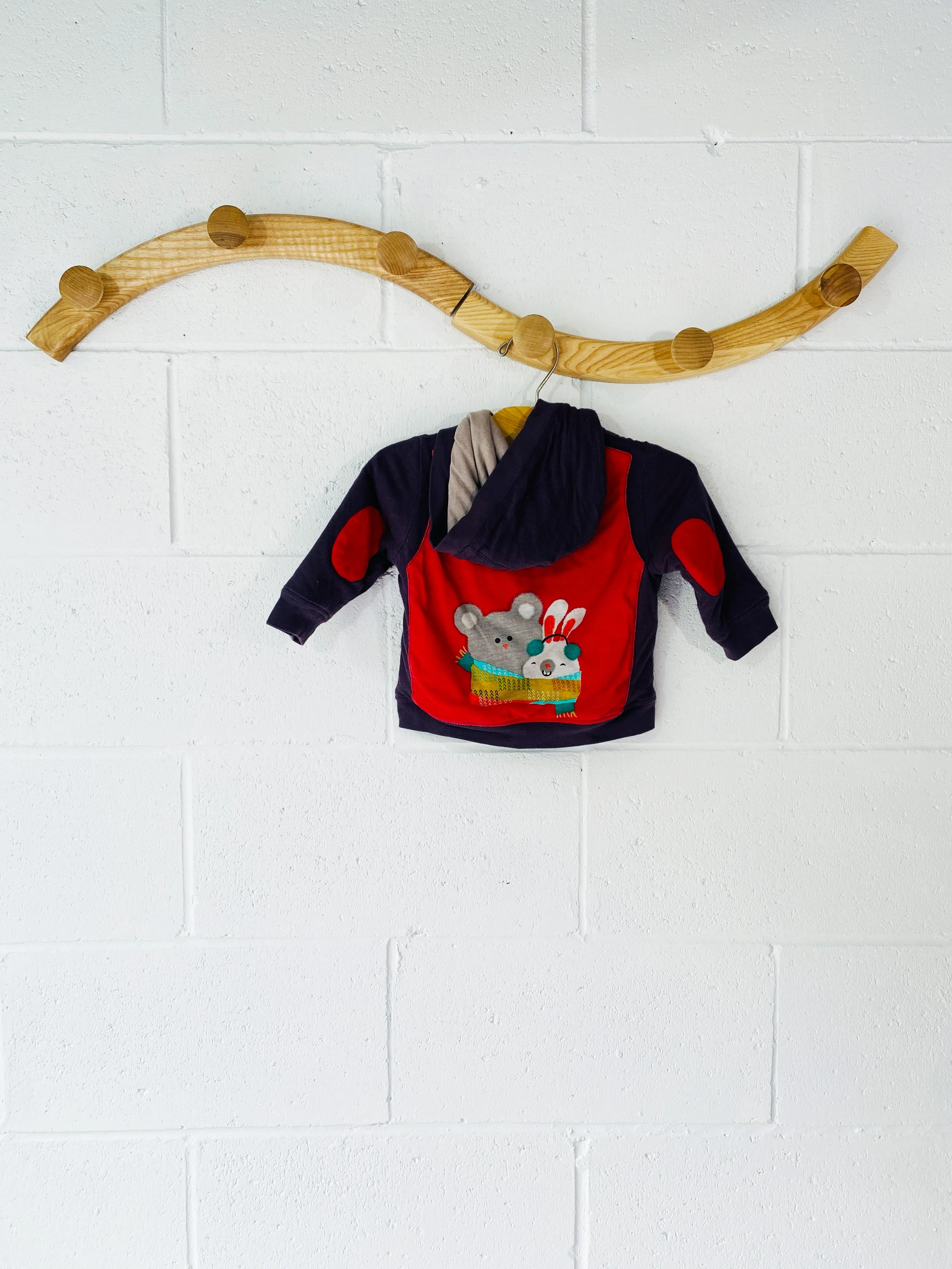 catimini Kitten   Bunny Colour Block Hoodie, 9 months