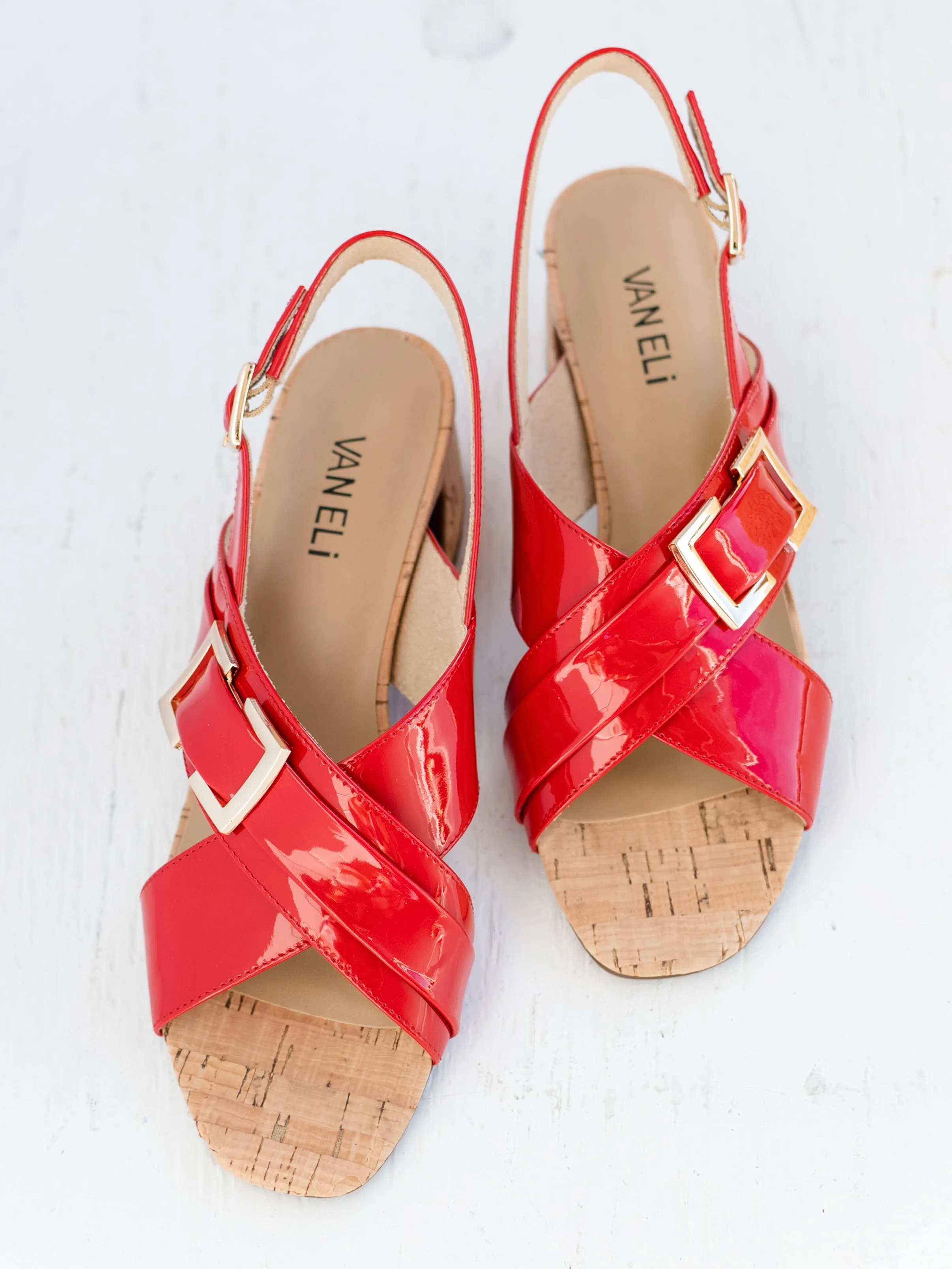 Clovis Red Patent by Vaneli