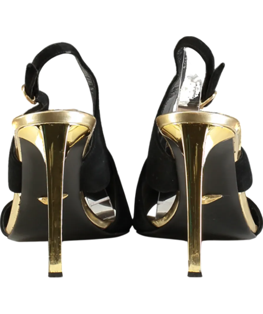 Diane von Furstenberg Black Slingback Heels UK 10 EU 44 👞