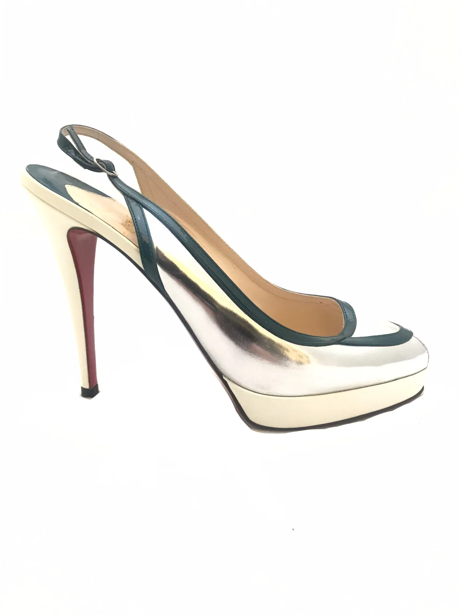 Metallic Fox Trot Slingbacks