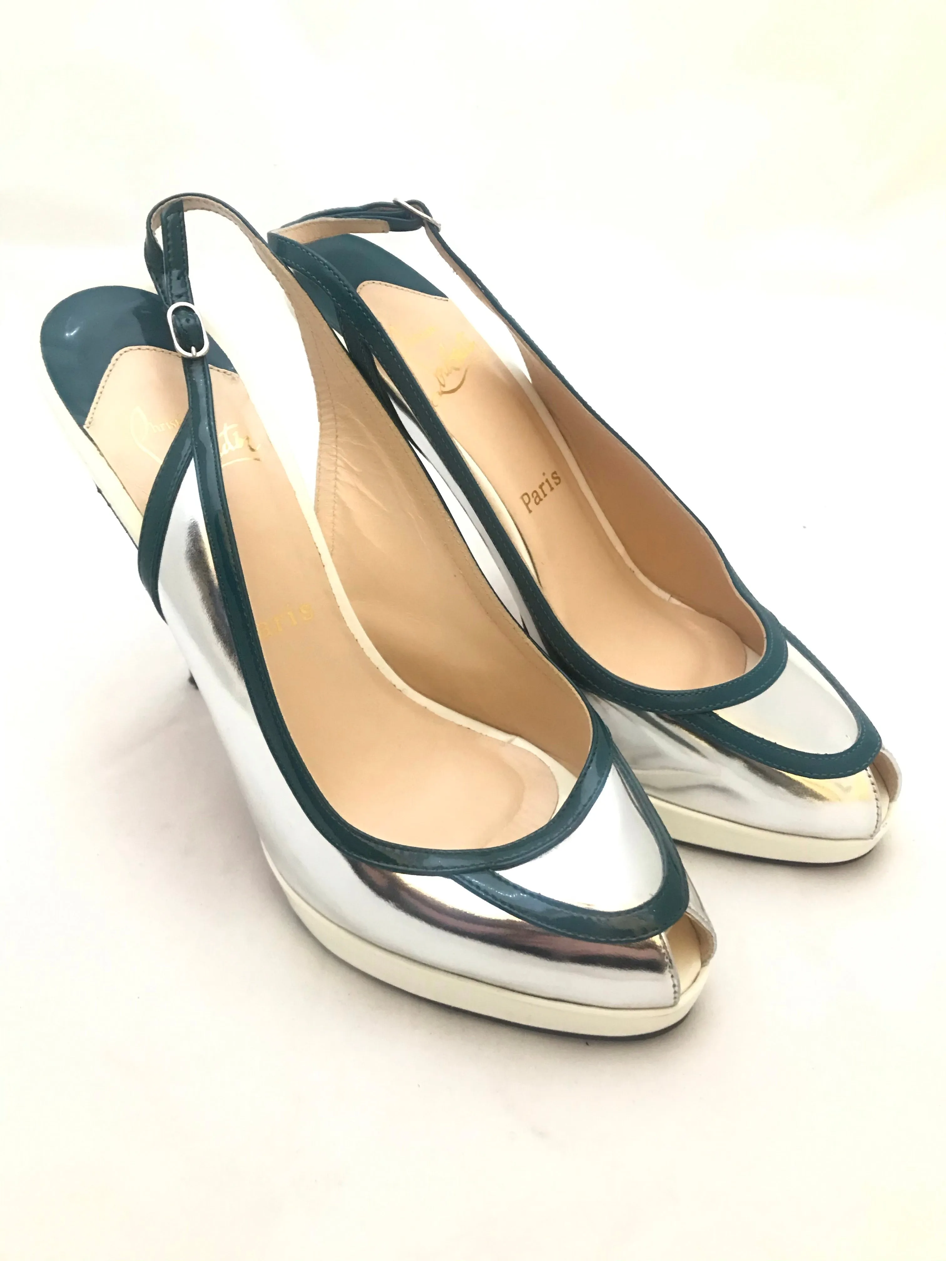 Metallic Fox Trot Slingbacks