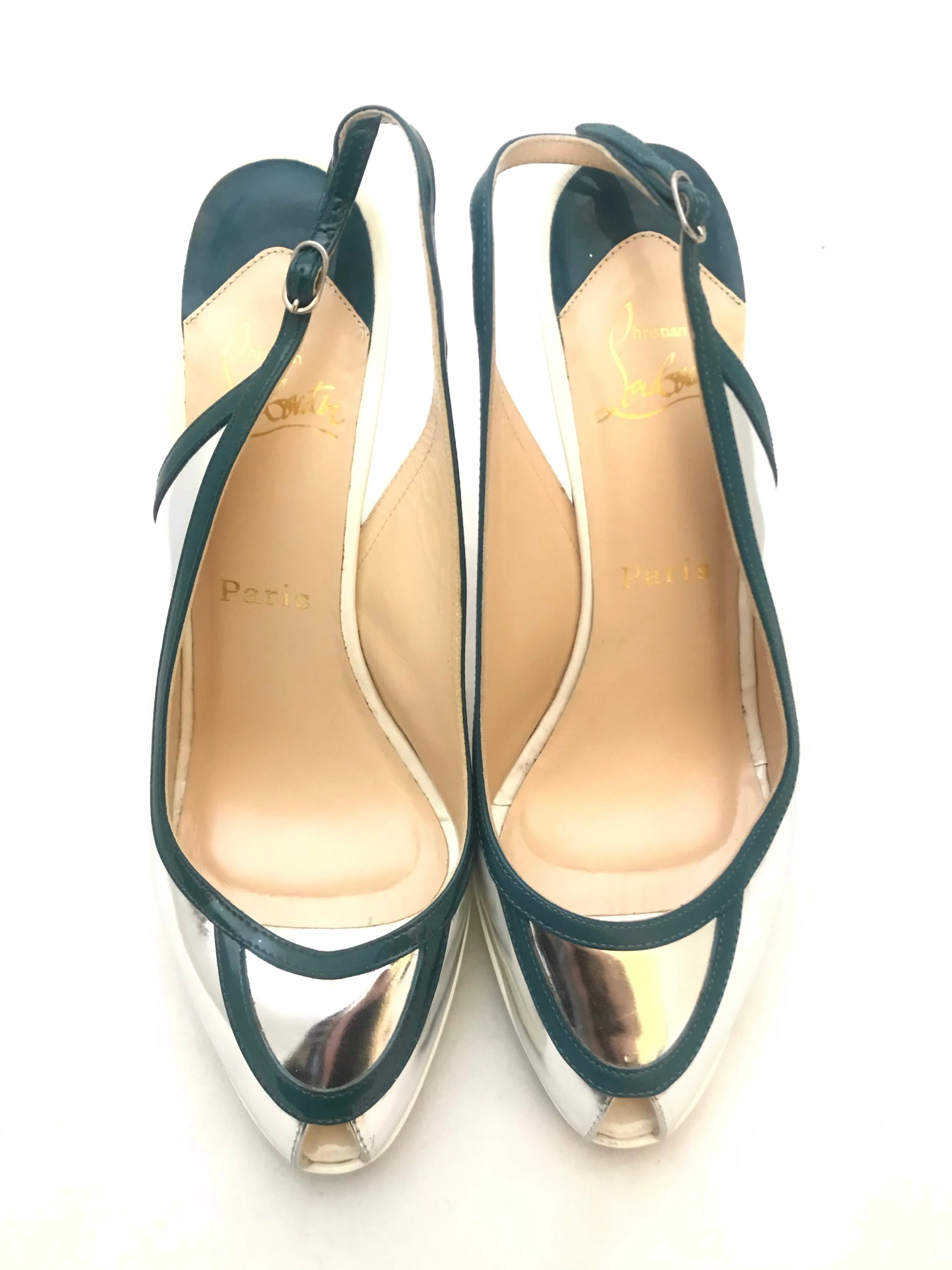 Metallic Fox Trot Slingbacks