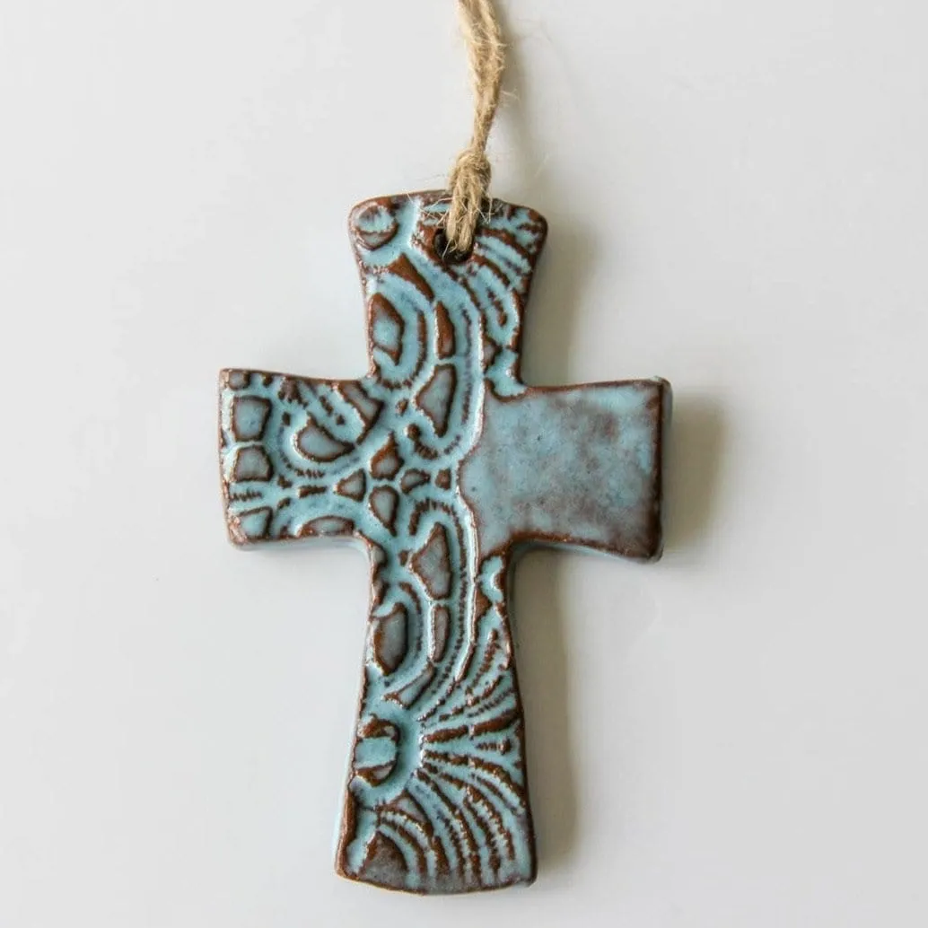 Prodigal Pottery - Flared Cross Ornament