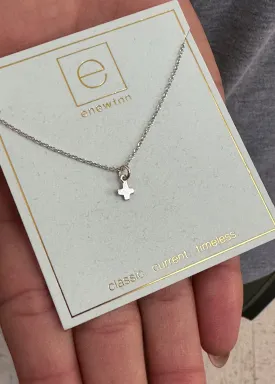 Signature Cross Silver Necklace by E.Newton Designs