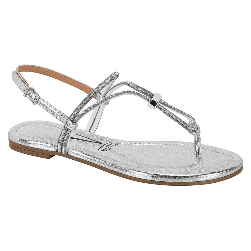Silver Slingback Sandals