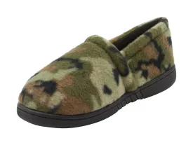 Skysole Boys Fleece Closed Back Slipper with Rugged Outsole
