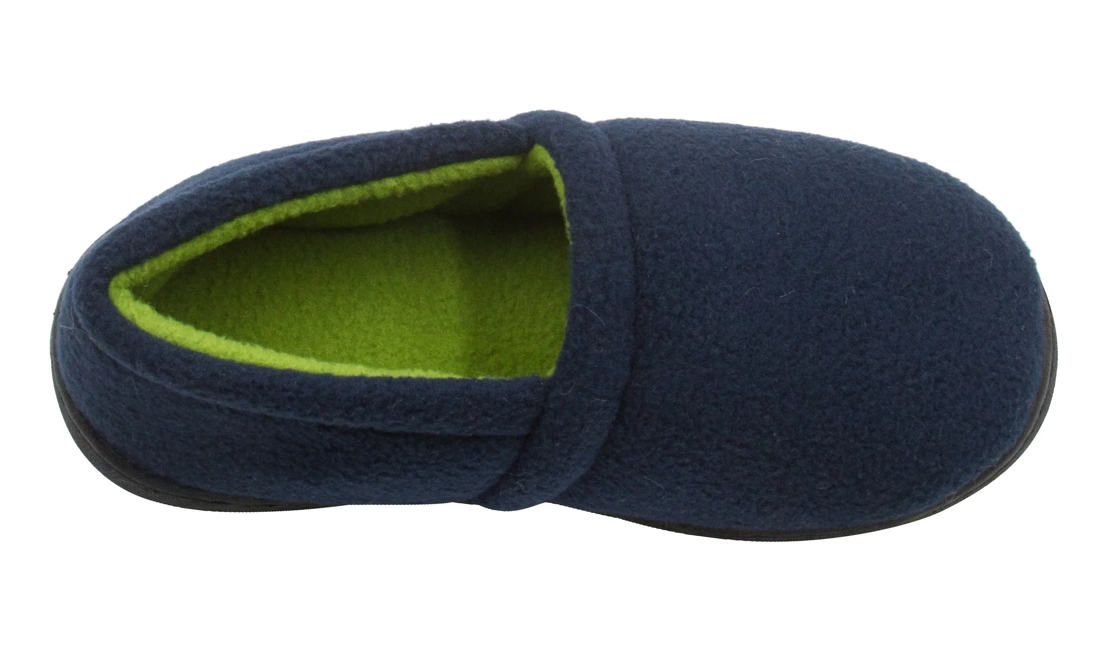 Skysole Boys Fleece Closed Back Slipper with Rugged Outsole