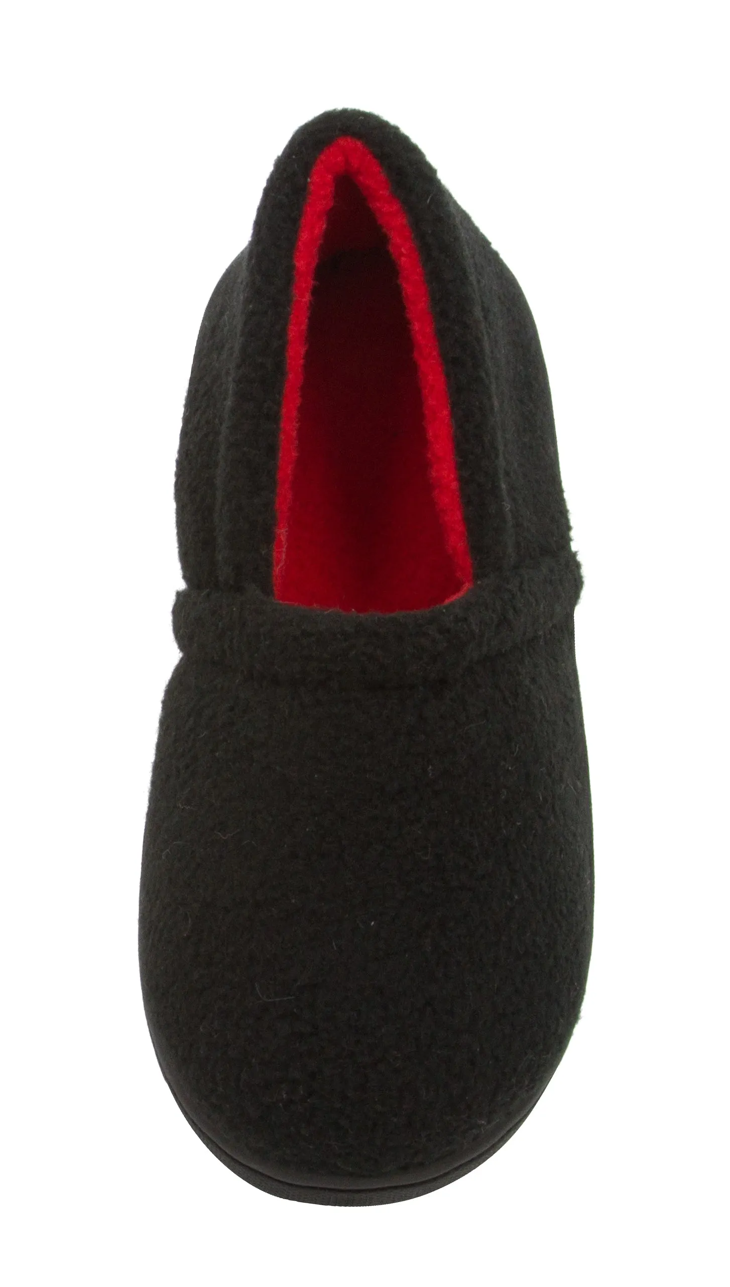 Skysole Boys Fleece Closed Back Slipper with Rugged Outsole