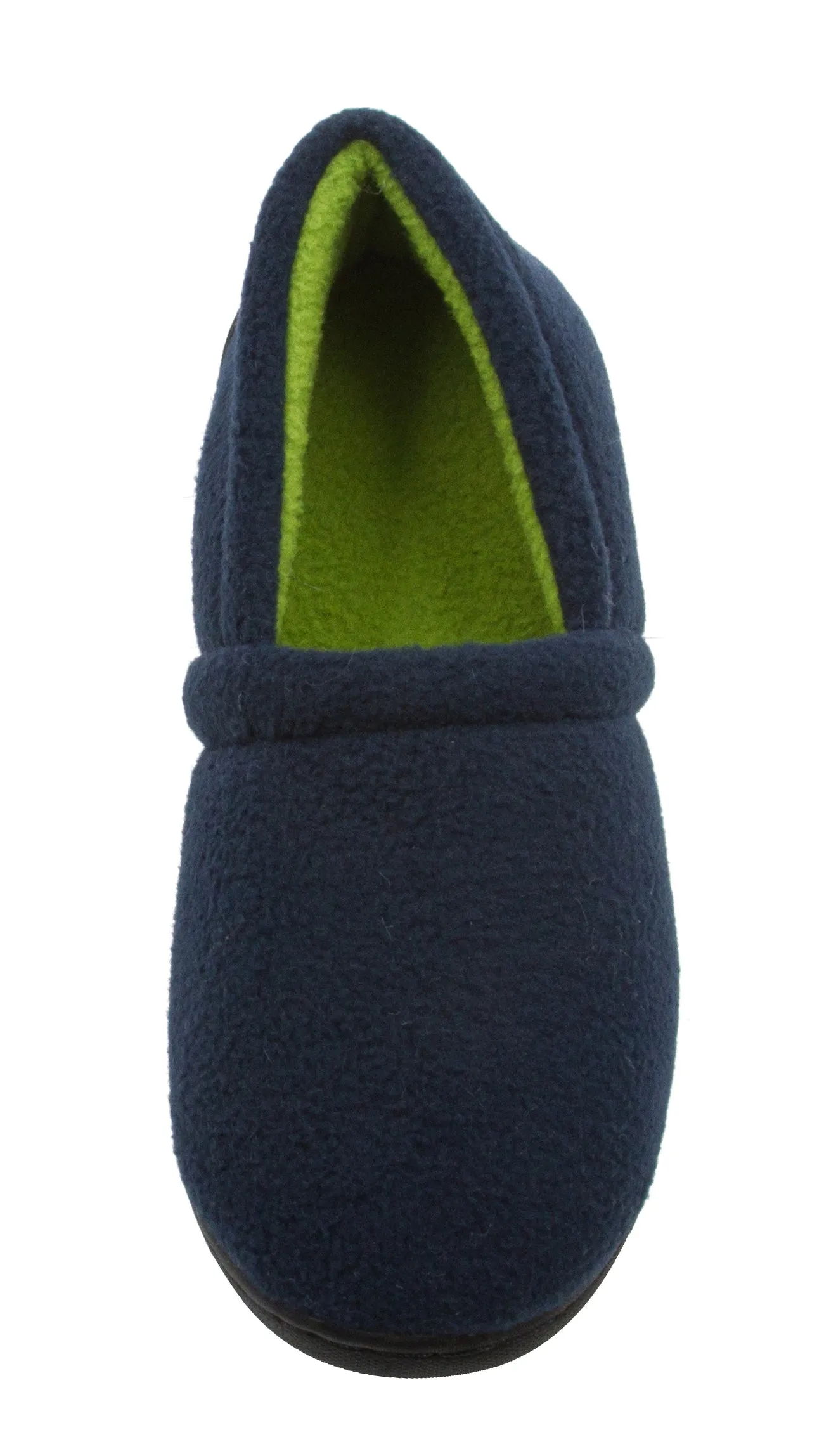 Skysole Boys Fleece Closed Back Slipper with Rugged Outsole