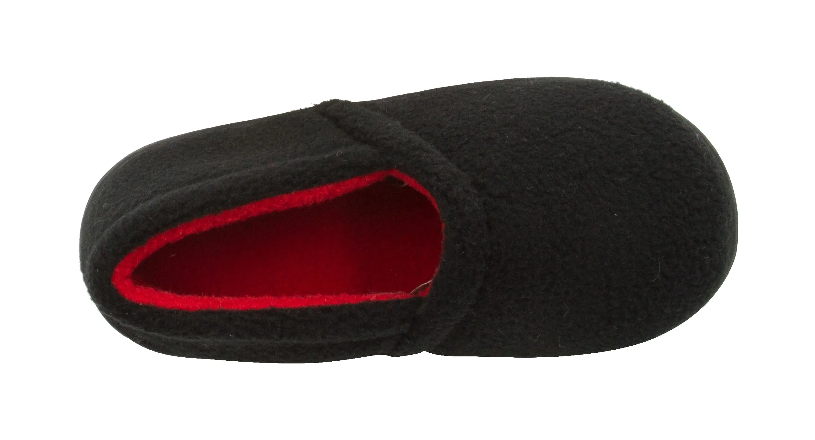 Skysole Boys Fleece Closed Back Slipper with Rugged Outsole