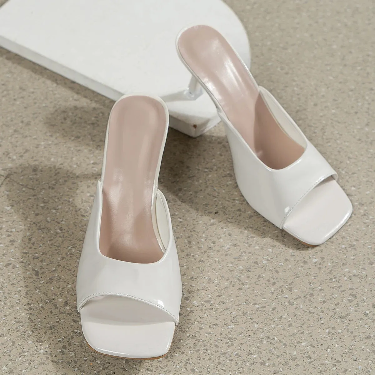 Square Toe Open Heels