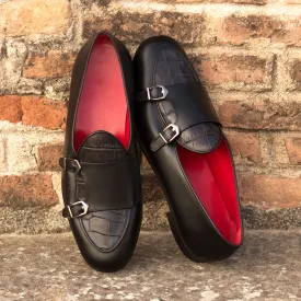 Unique Handcrafted Monk Slipper   red calf leather