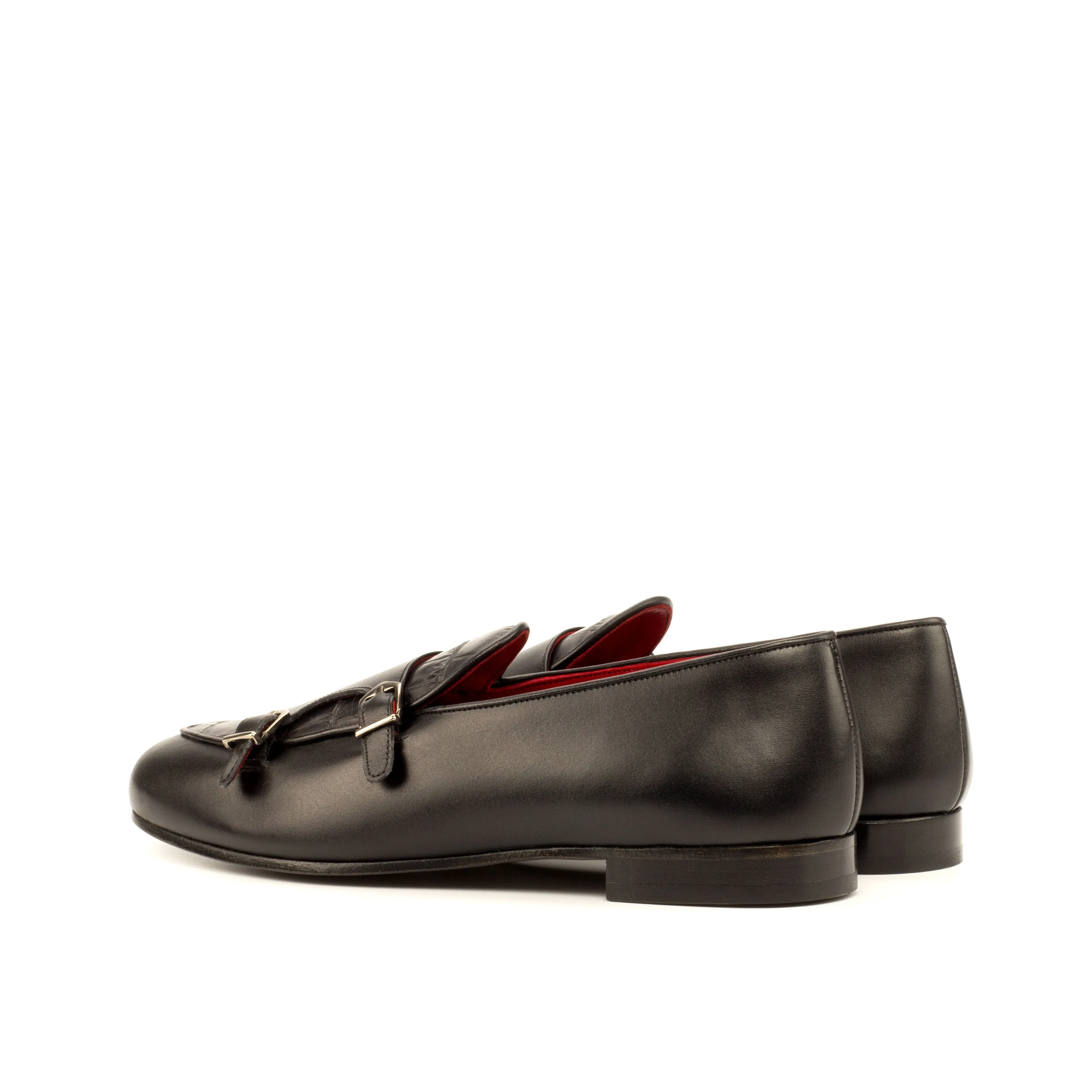 Unique Handcrafted Monk Slipper   red calf leather