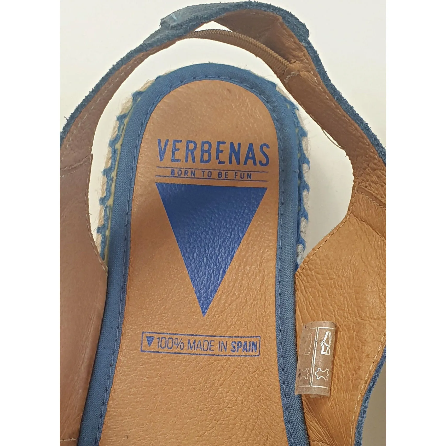 Verbenas blue suede slingback shoes size 36