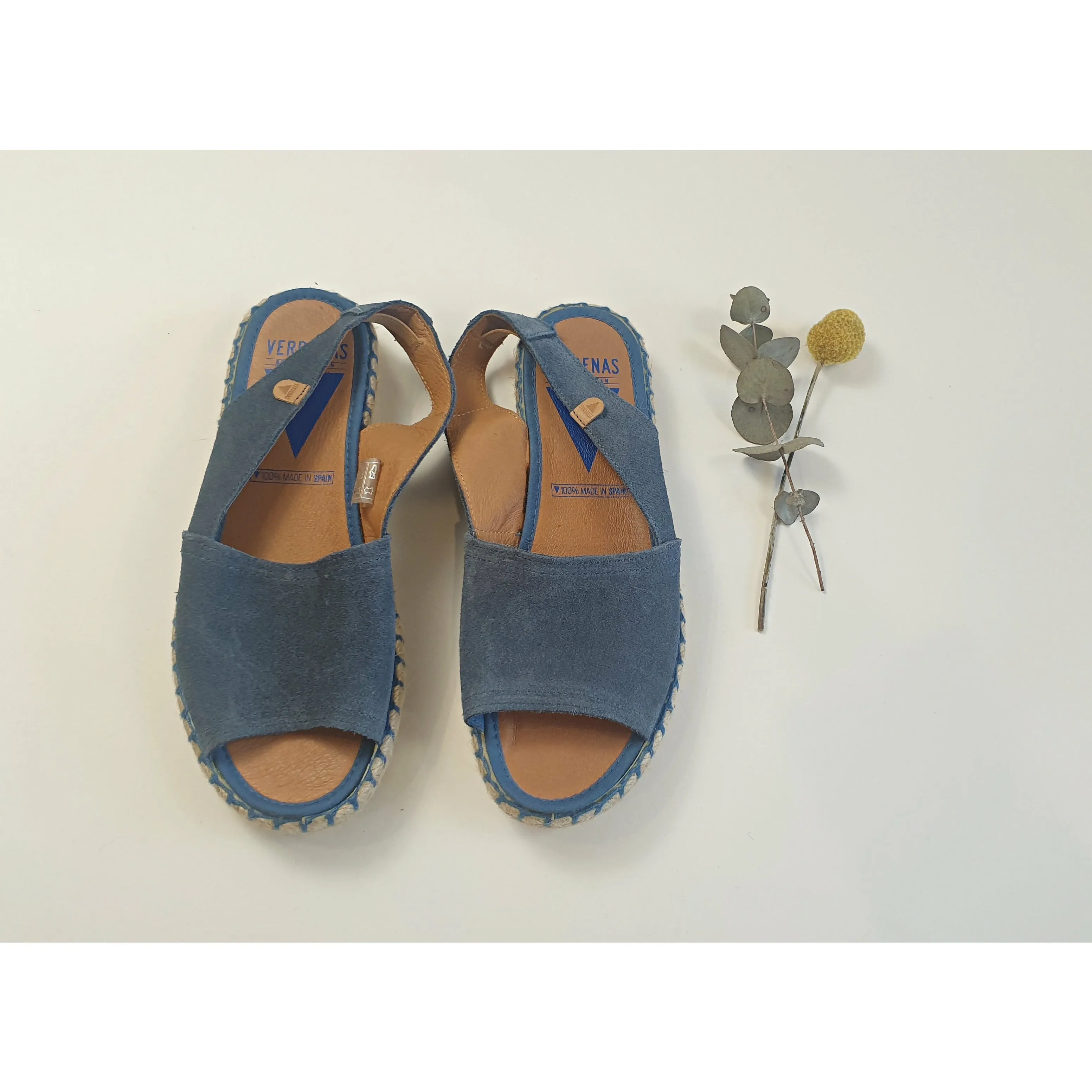Verbenas blue suede slingback shoes size 36