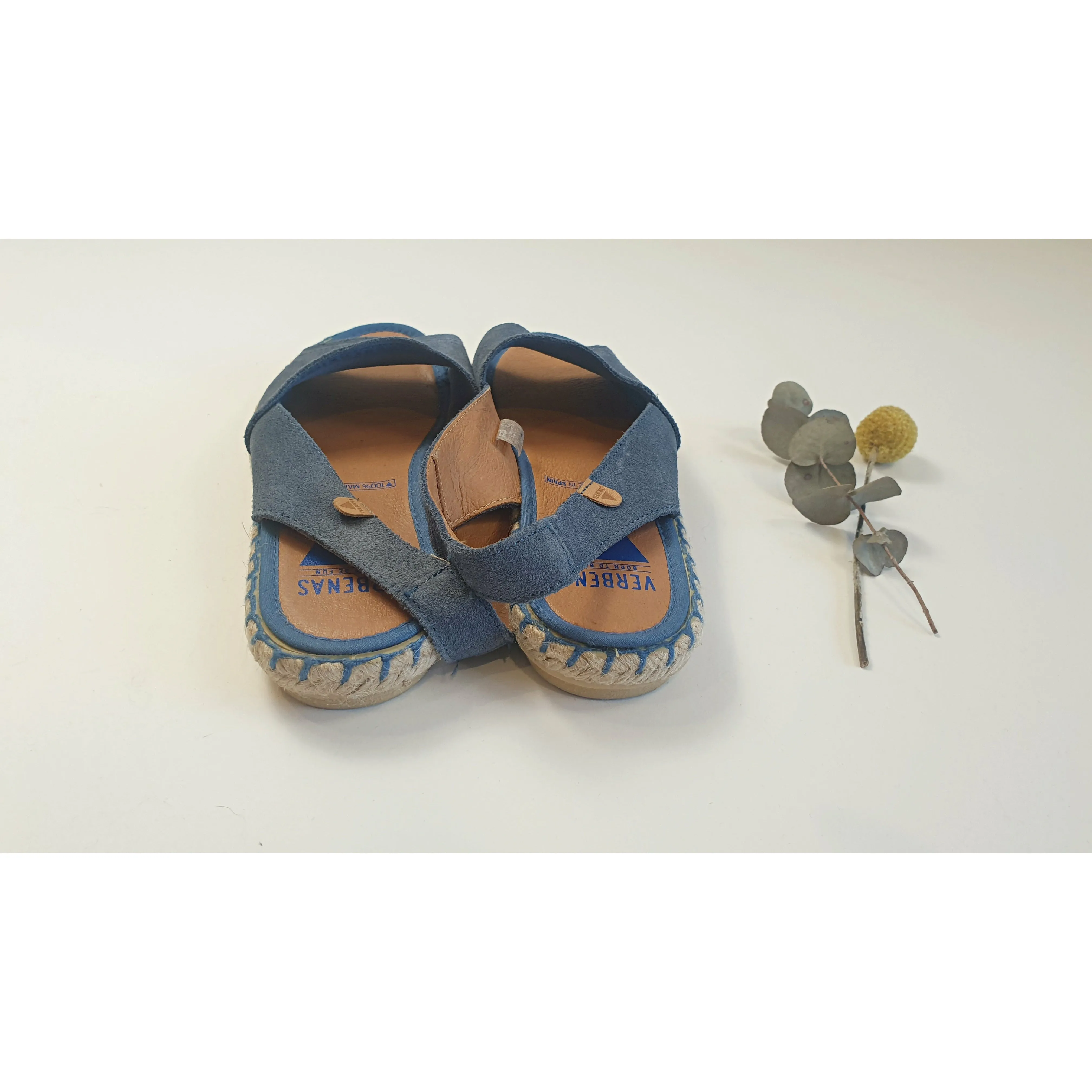 Verbenas blue suede slingback shoes size 36