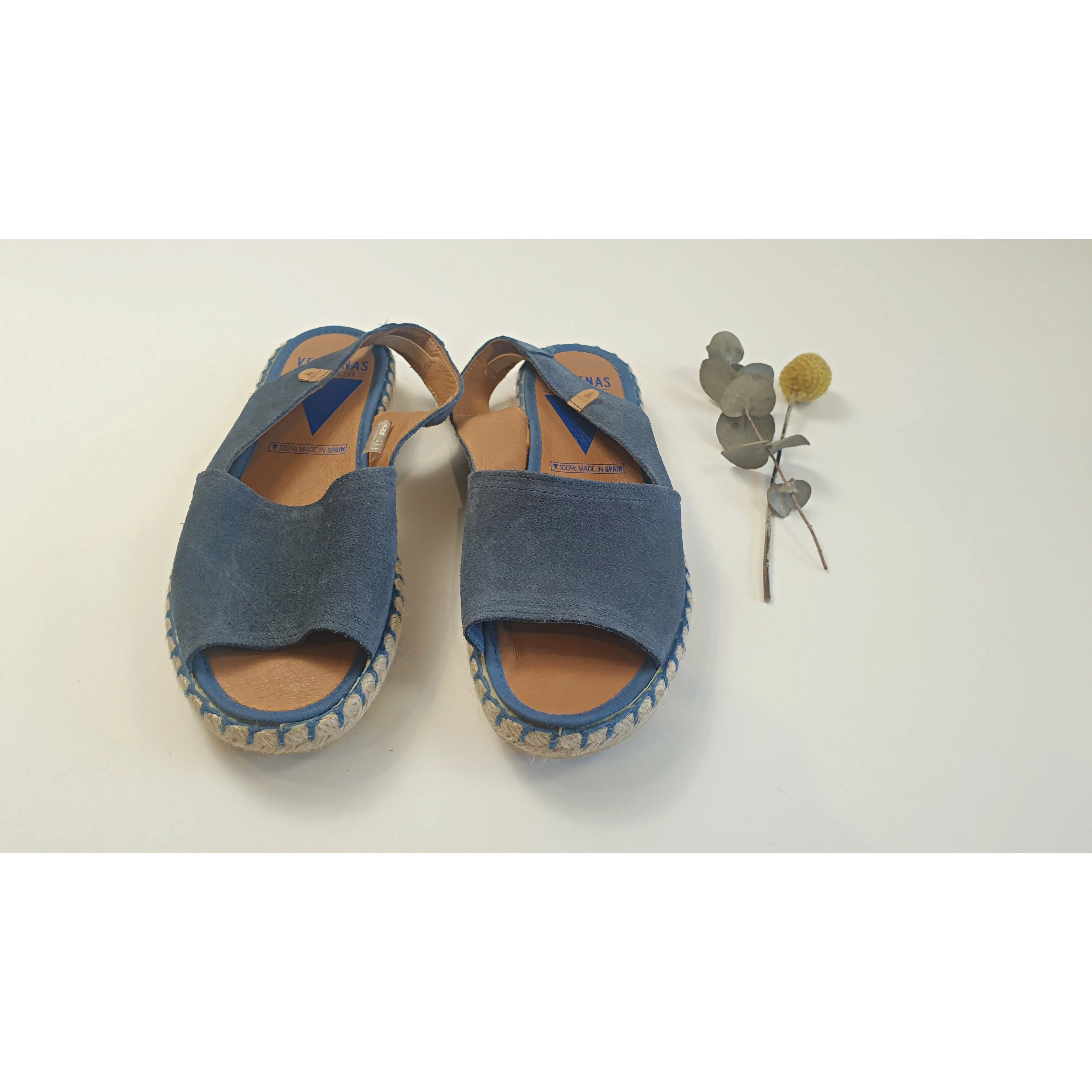 Verbenas blue suede slingback shoes size 36