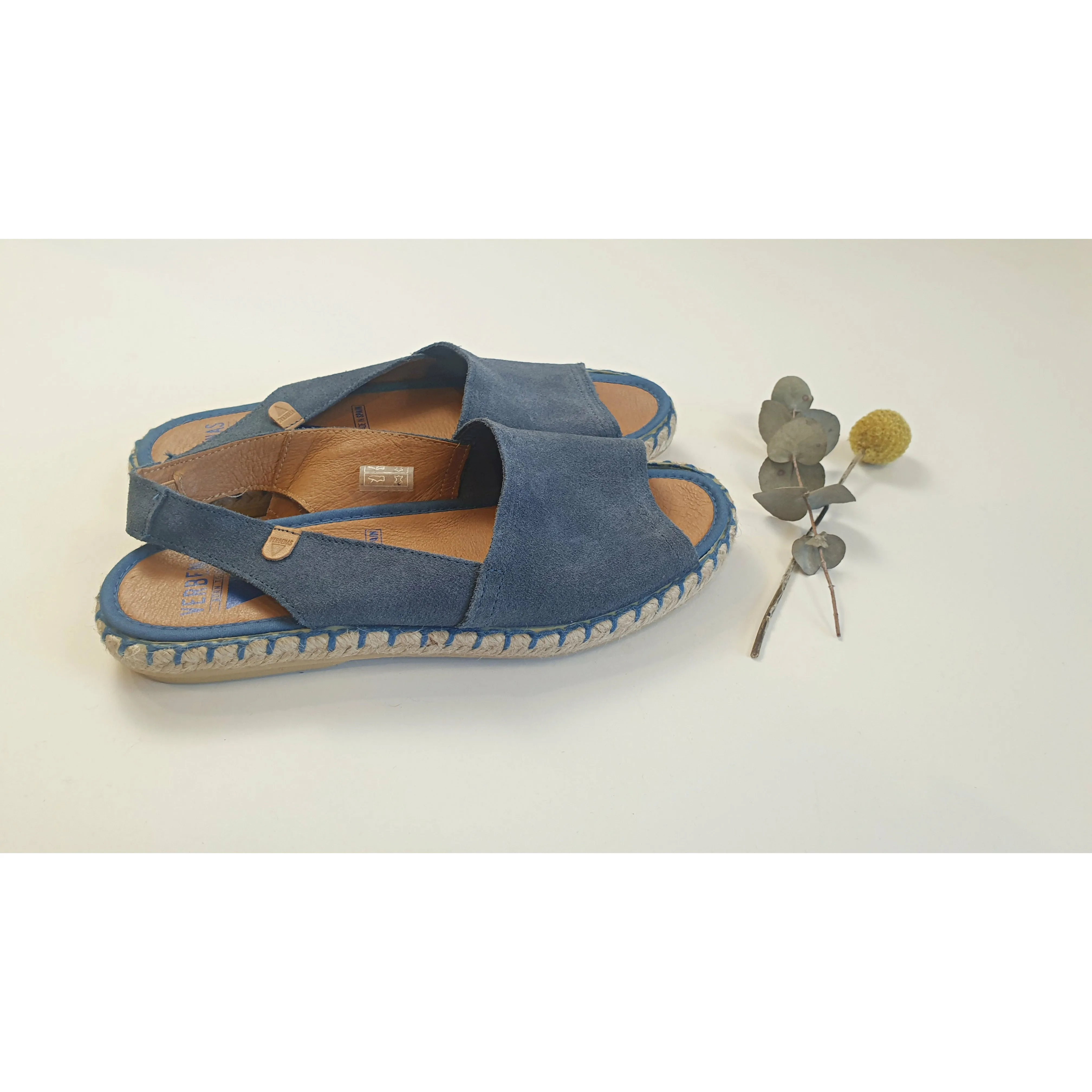 Verbenas blue suede slingback shoes size 36