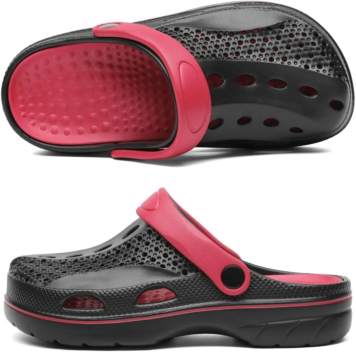 VZQ Women and Men Arch Support Clogs Slip-on Garden Shoes Outdoor Beach Slippers Sandals with Plantar Fasciitis Feet Cushion Insoles